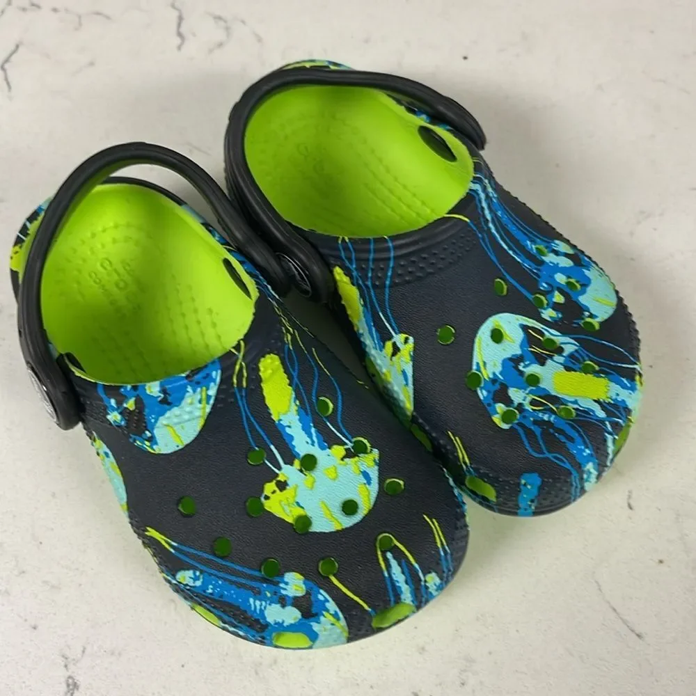 CROCS - Littles CLASSIC META SCAPE CLOG Jelly Fish Size 6